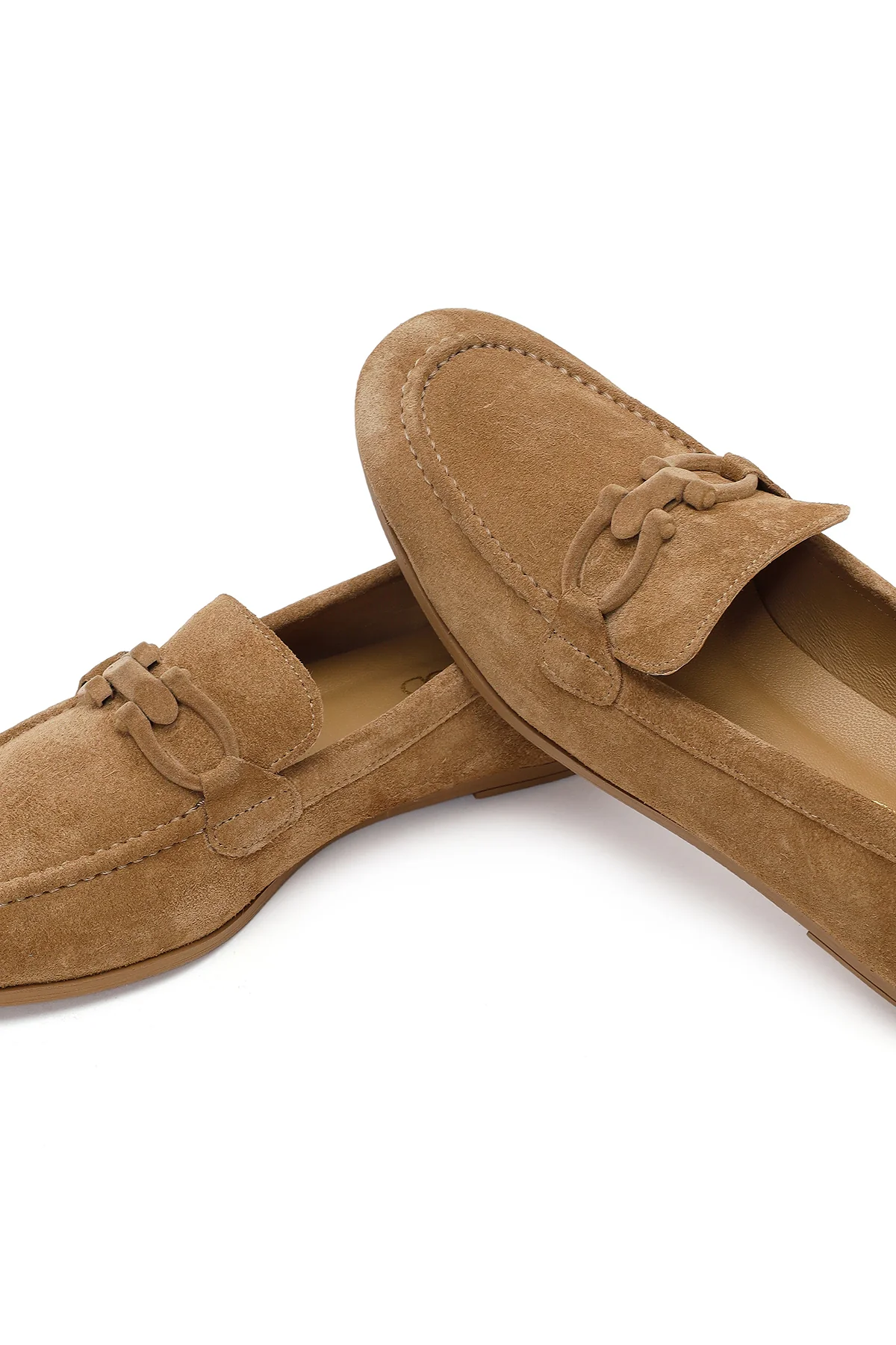Kadın Taba Süet Deri Loafer - Image 10