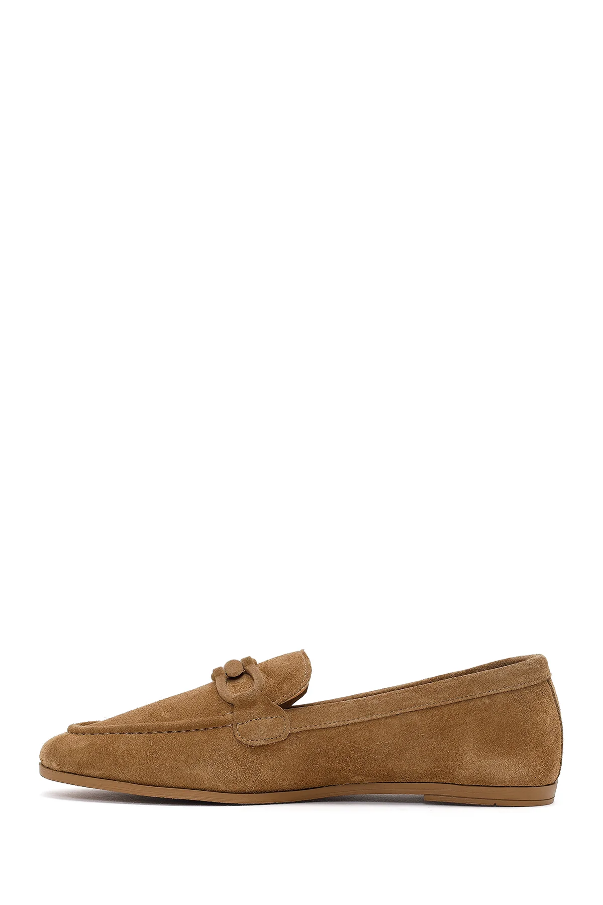 Kadın Taba Süet Deri Loafer - Image 3