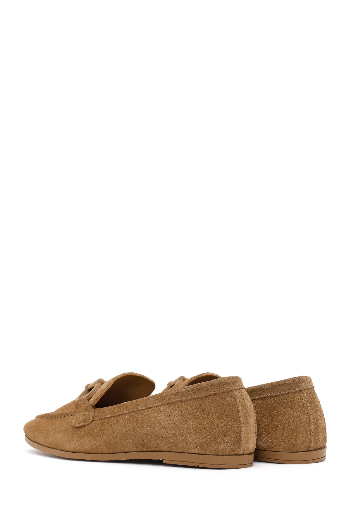 Kadın Taba Süet Deri Loafer - Image 6