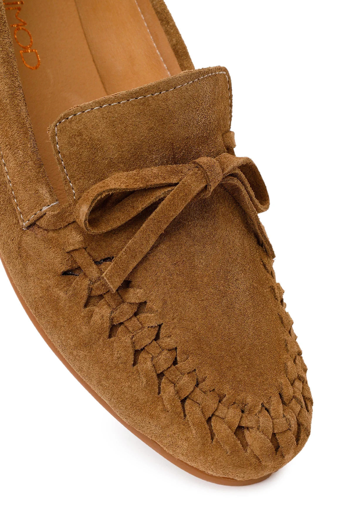 Kadın Taba Süet Deri Loafer - Image 10