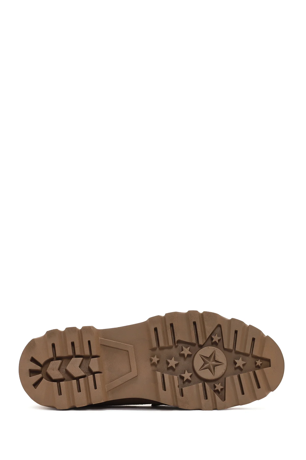 Kadın Taba Süet Deri Maskülen Loafer - Image 4