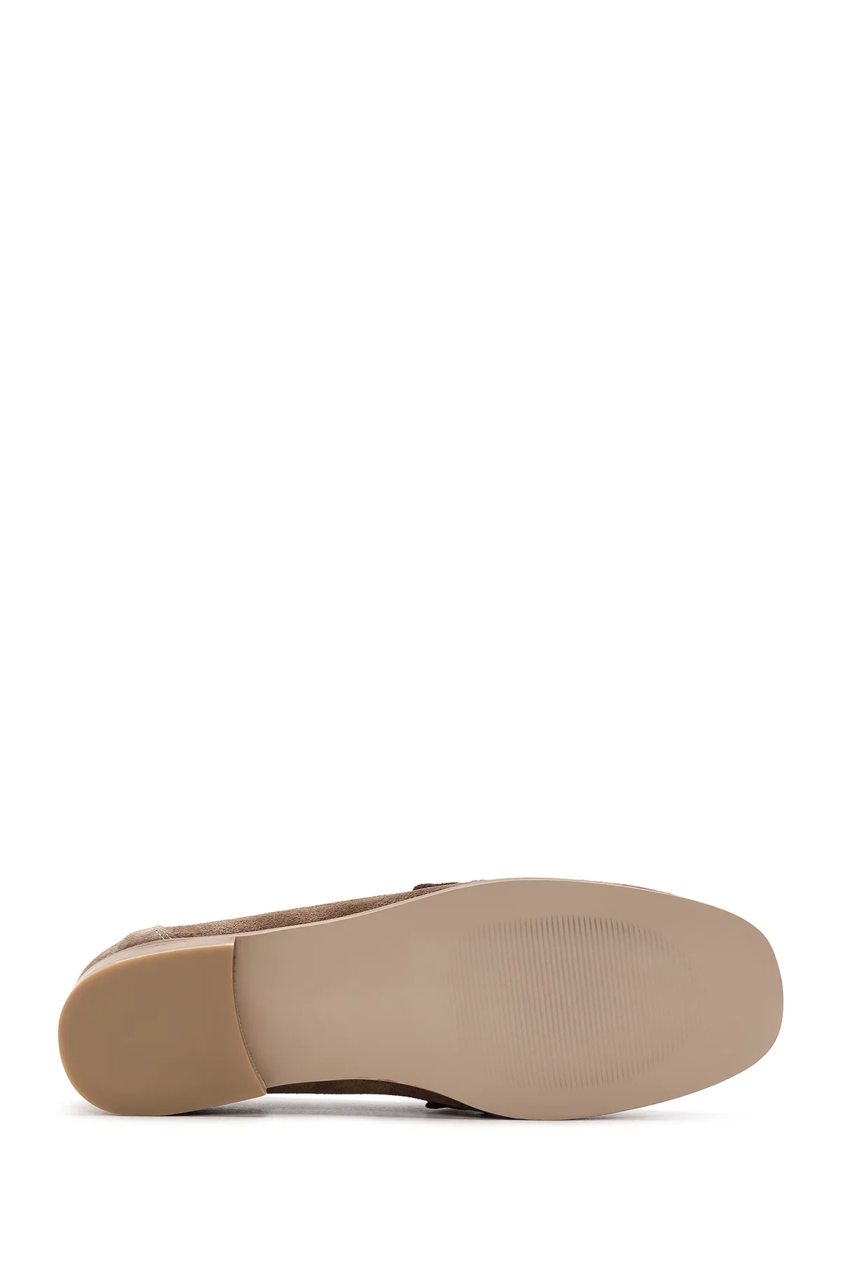 Kadın Taba Toka Detaylı Süet Deri Loafer - Image 4