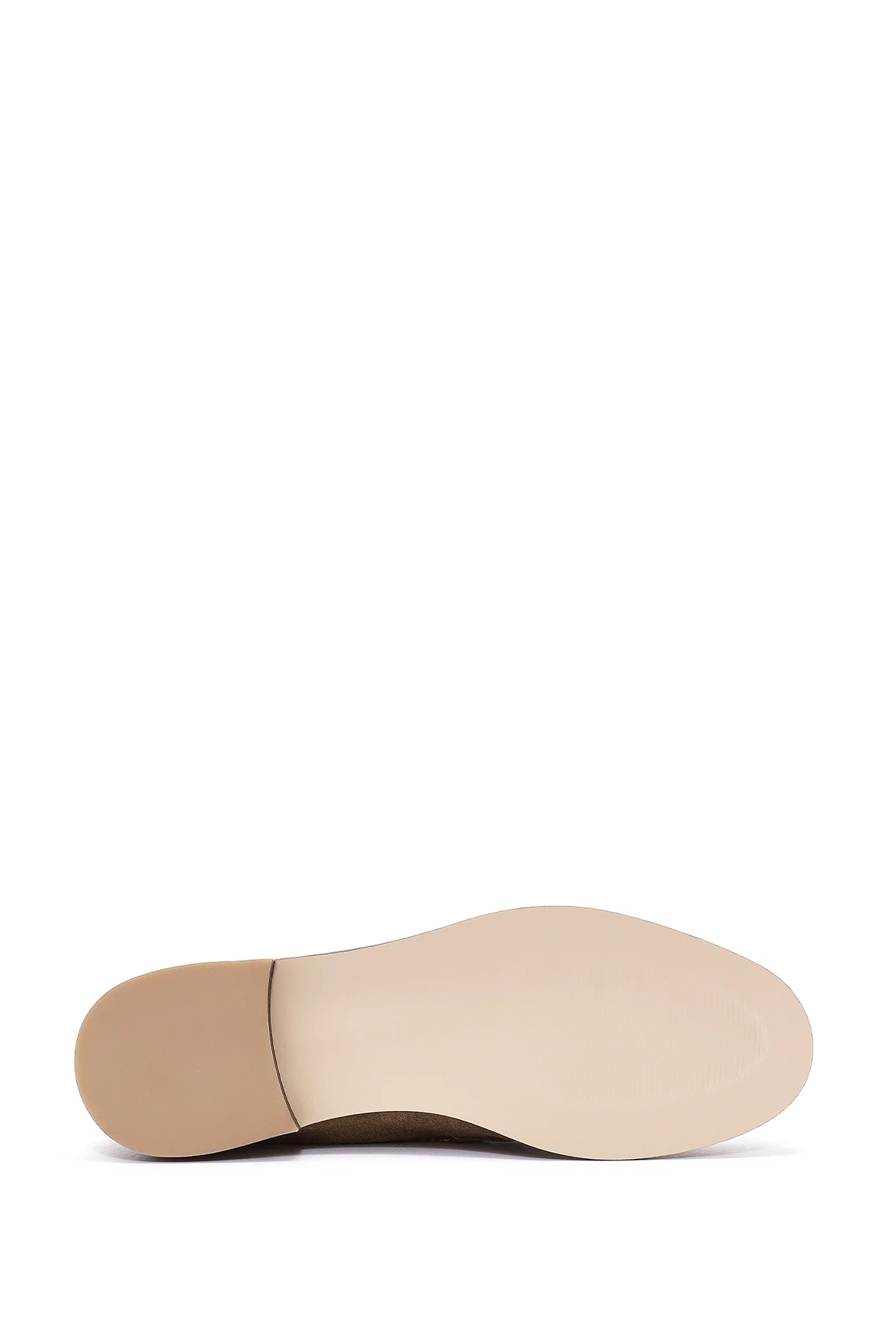 Kadın Taba Toka Detaylı Süet Deri Maskülen Loafer - Image 4