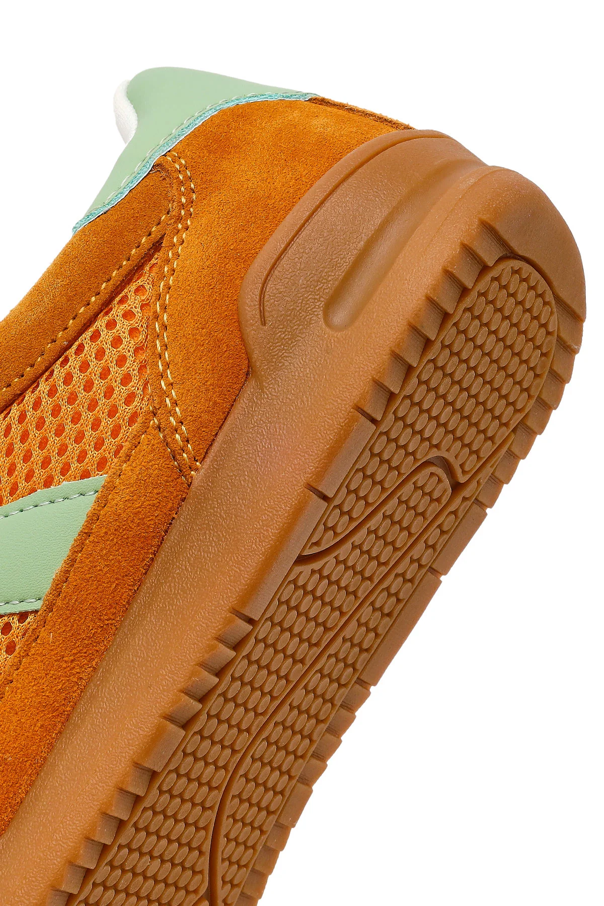 Kadın Turuncu Bağcıklı Deri Sneaker - Image 8