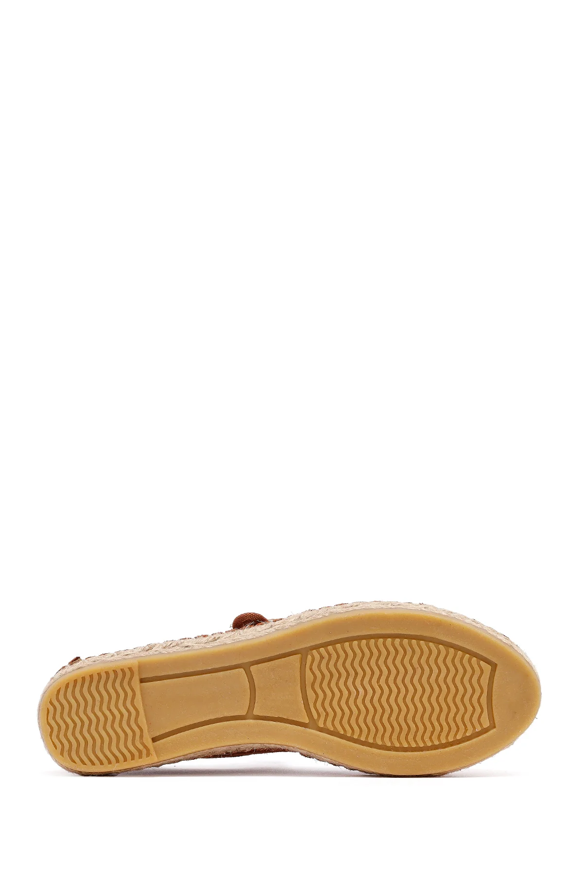 Kadın Turuncu Bantlı Süet Espadril - Image 4