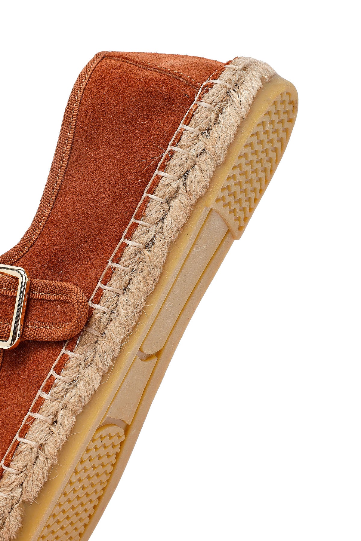 Kadın Turuncu Bantlı Süet Espadril - Image 8
