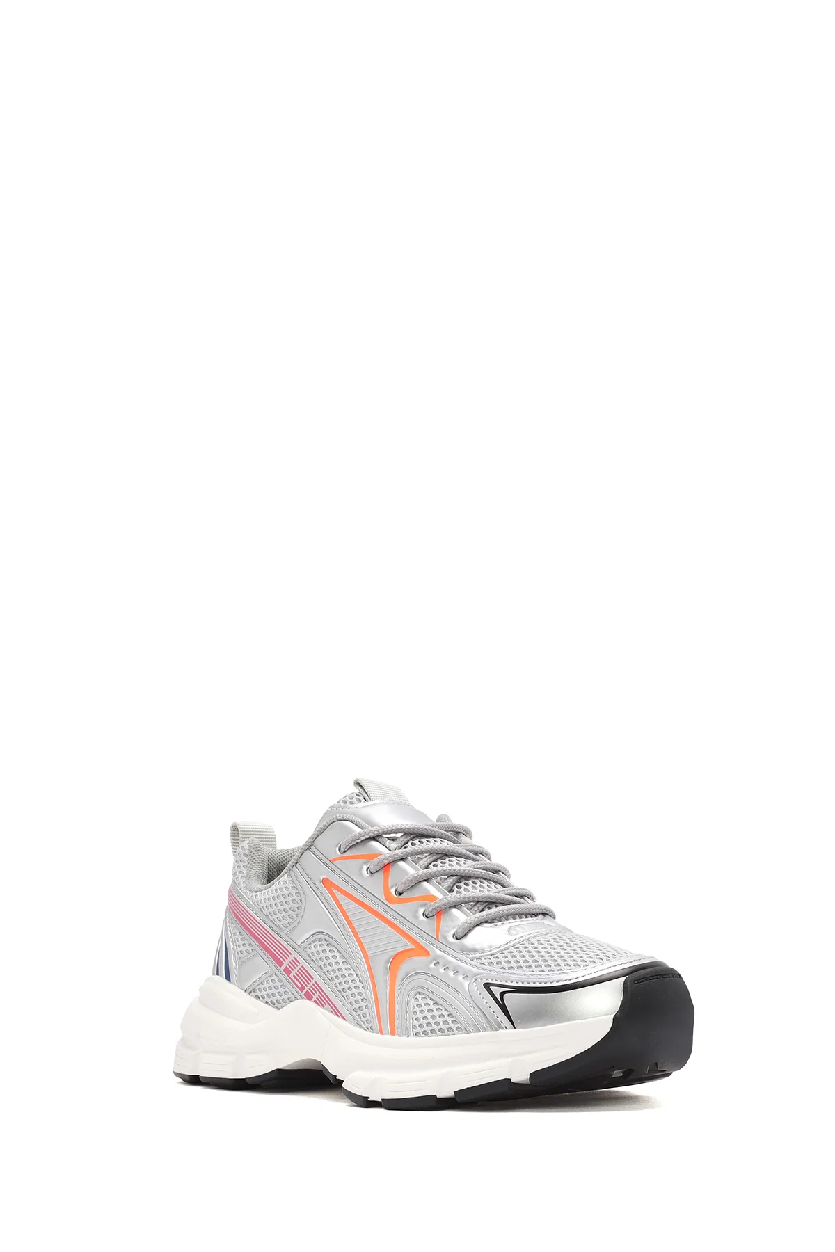 Kadın Turuncu Kalın Tabanlı Bağcıklı Sneaker - Image 6
