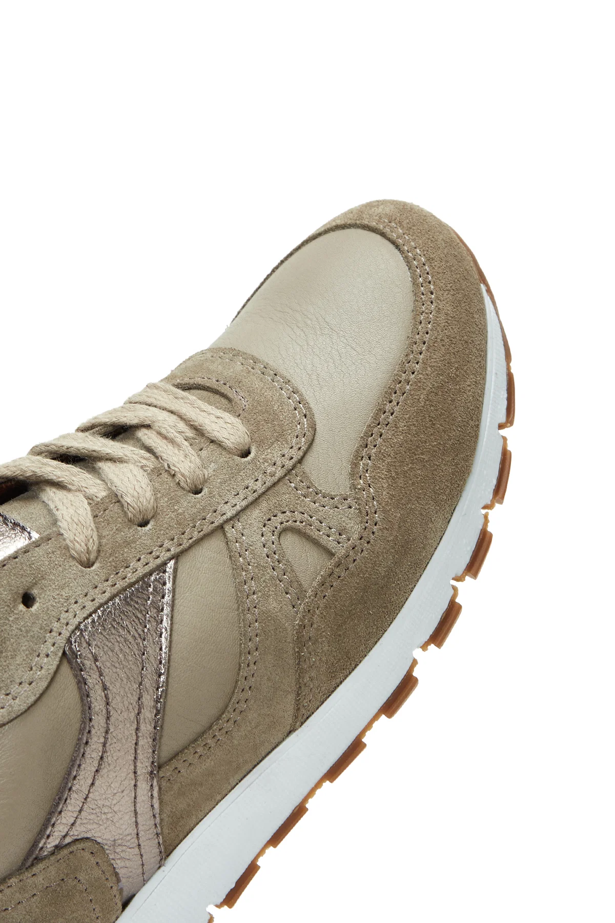 Kadın Vizon Bağcıklı Deri Sneaker - Image 7