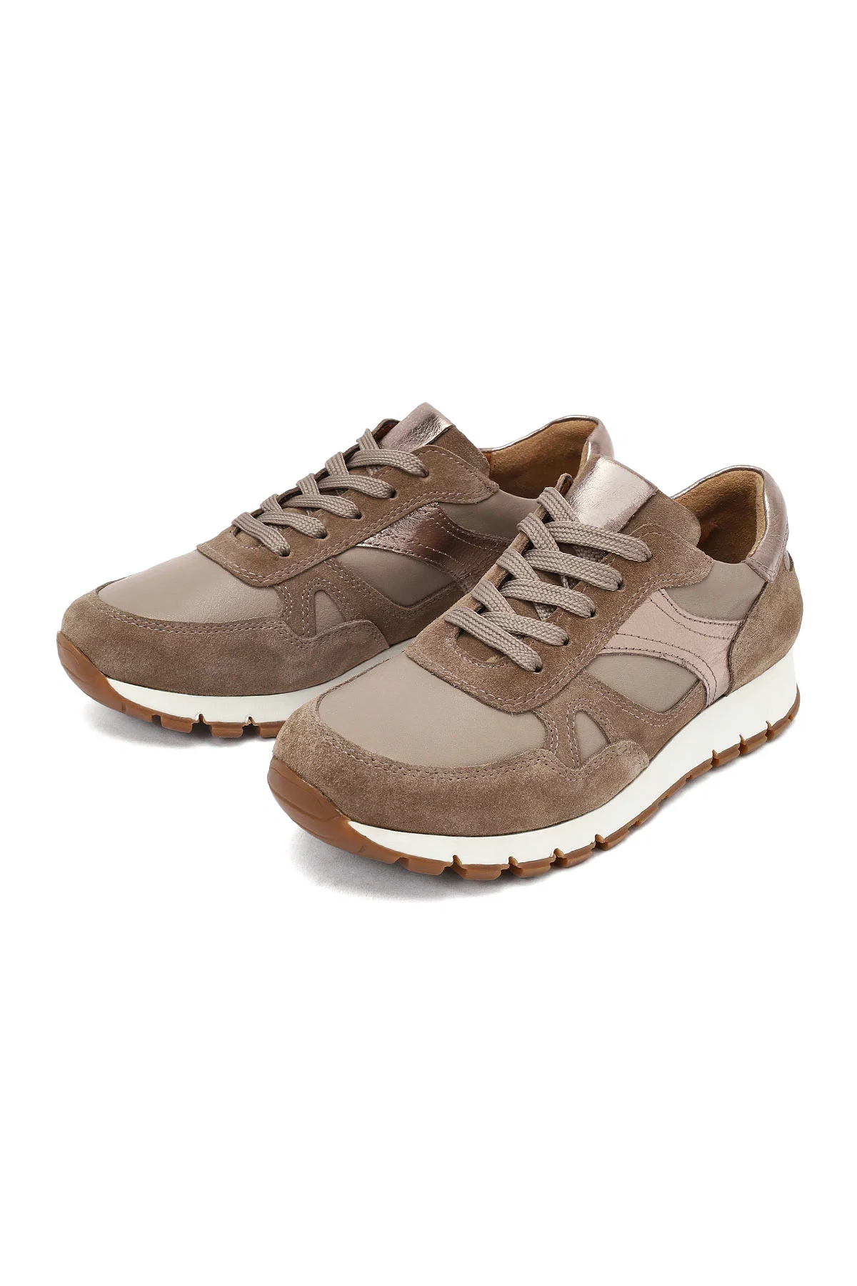 Kadın Vizon Bağcıklı Deri Sneaker - Image 10