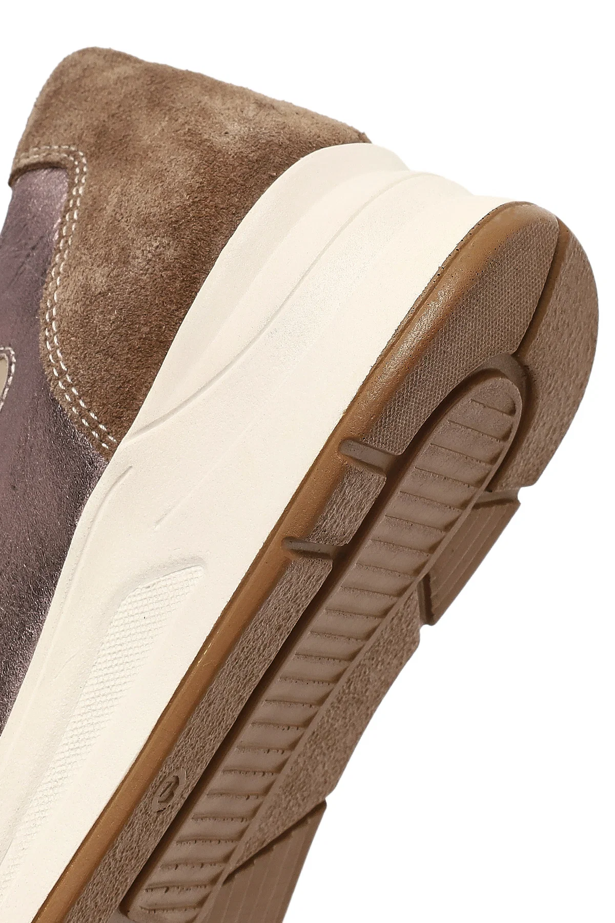 Kadın Vizon Bağcıklı Dolgu Topuklu Deri Sneaker - Image 8