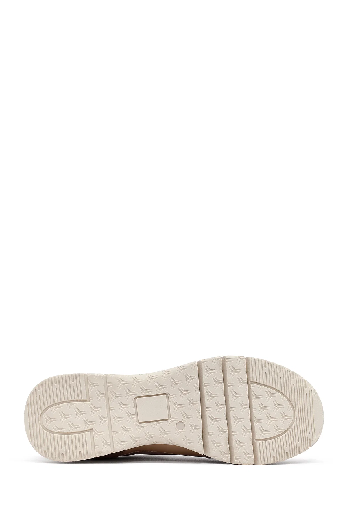 Kadın Vizon Bağcıklı Kalın Tabanlı Deri Sneaker - Image 4