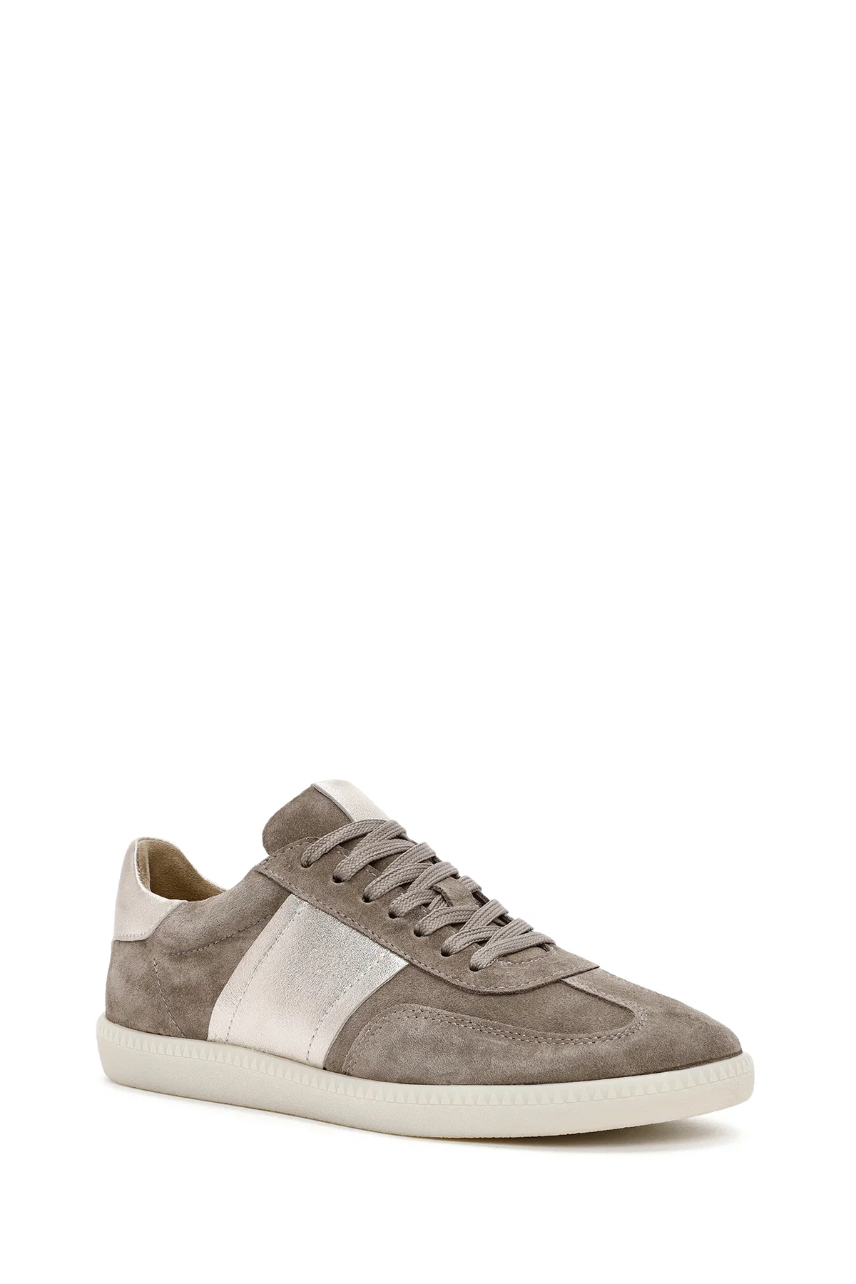 Kadın Vizon Bağcıklı Süet Deri Sneaker - Image 6