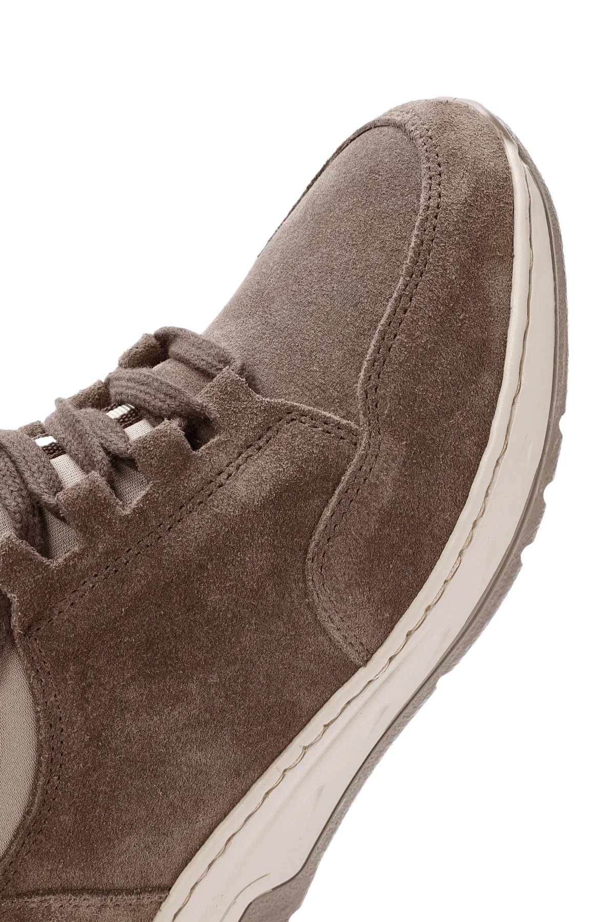 Kadın Vizon Bağcıklı Süet Deri Sneaker - Image 10
