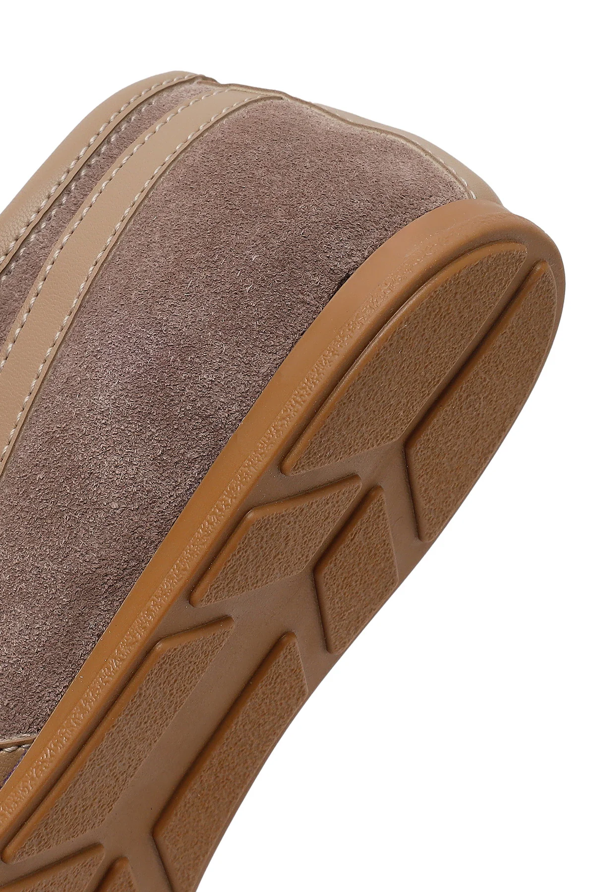 Kadın Vizon Bağcıklı Süet Deri Sneaker - Image 8