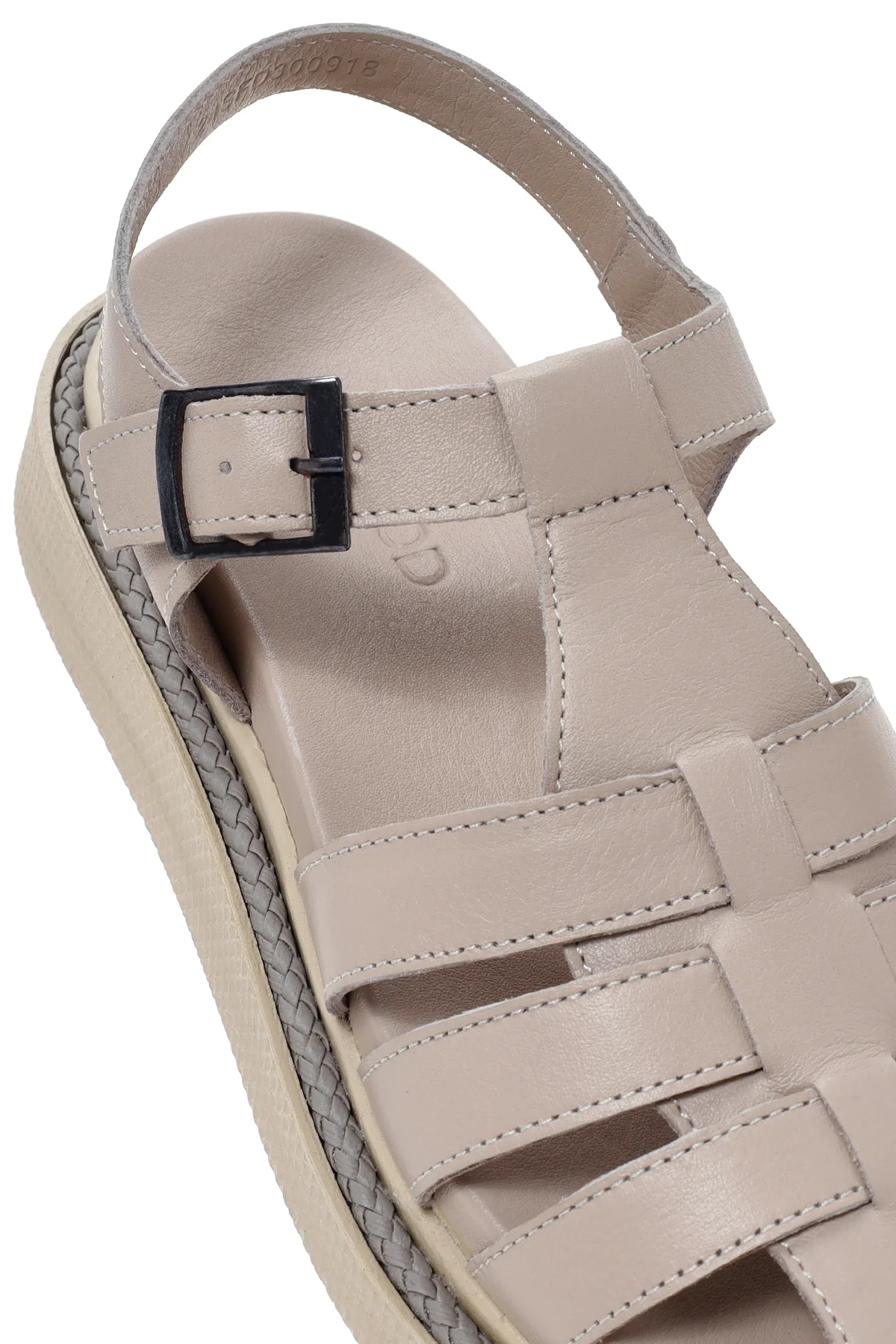 Kadın Vizon Bantlı Deri Comfort Sandalet - Image 11