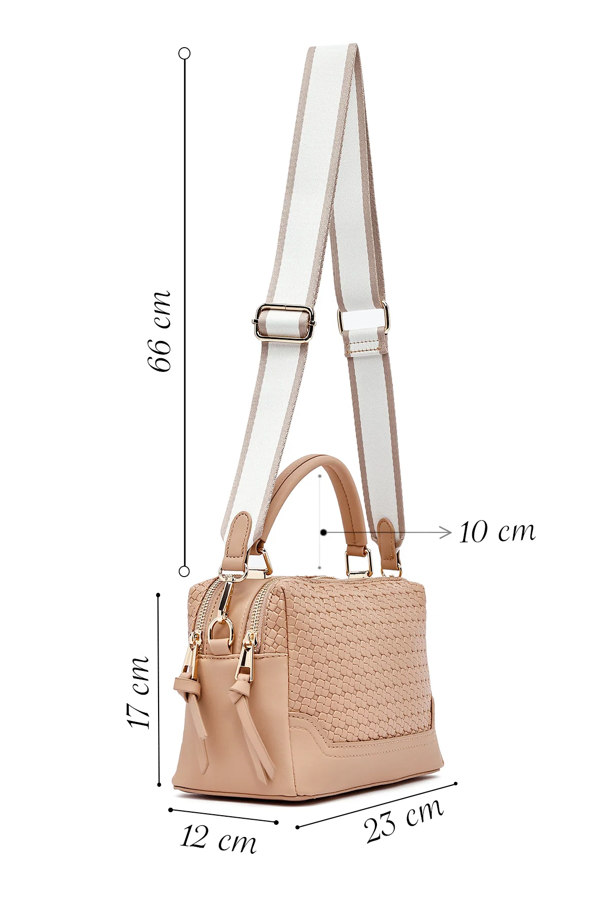 Kadın Vizon Baskılı Uzun Askılı Kol Çantası - Image 2
