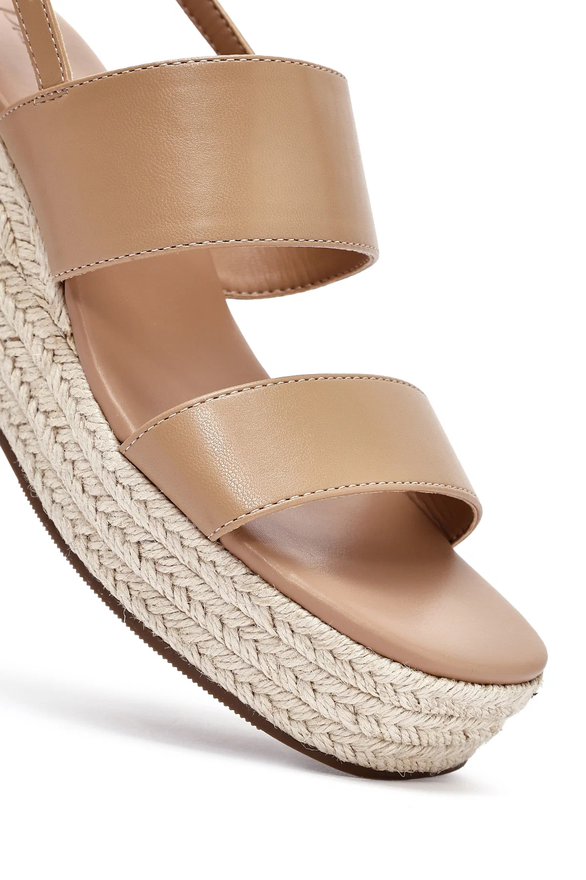 Kadın Vizon Bilekten Tokalı Dolgu Topuklu Espadril Sandalet - Image 11
