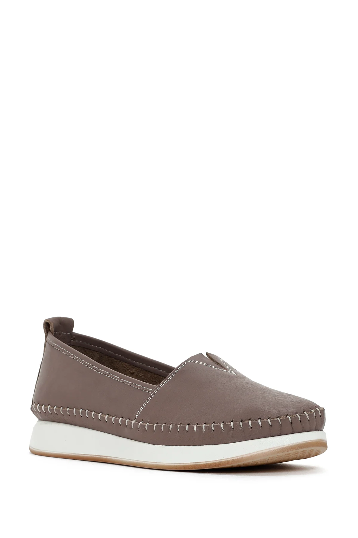 Kadın Vizon Deri Comfort Loafer - Image 6
