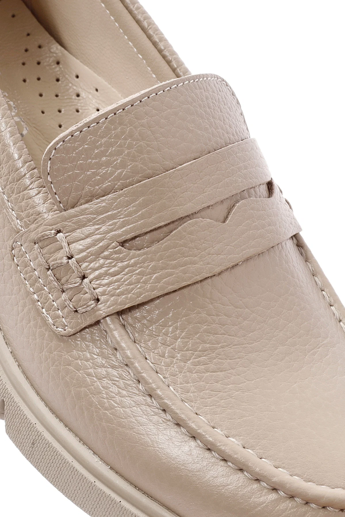Kadın Vizon Deri Comfort Loafer - Image 10
