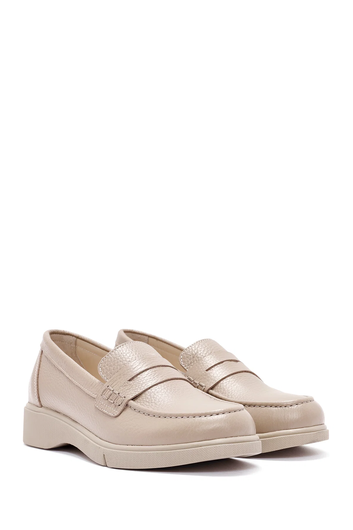 Kadın Vizon Deri Comfort Loafer - Image 3