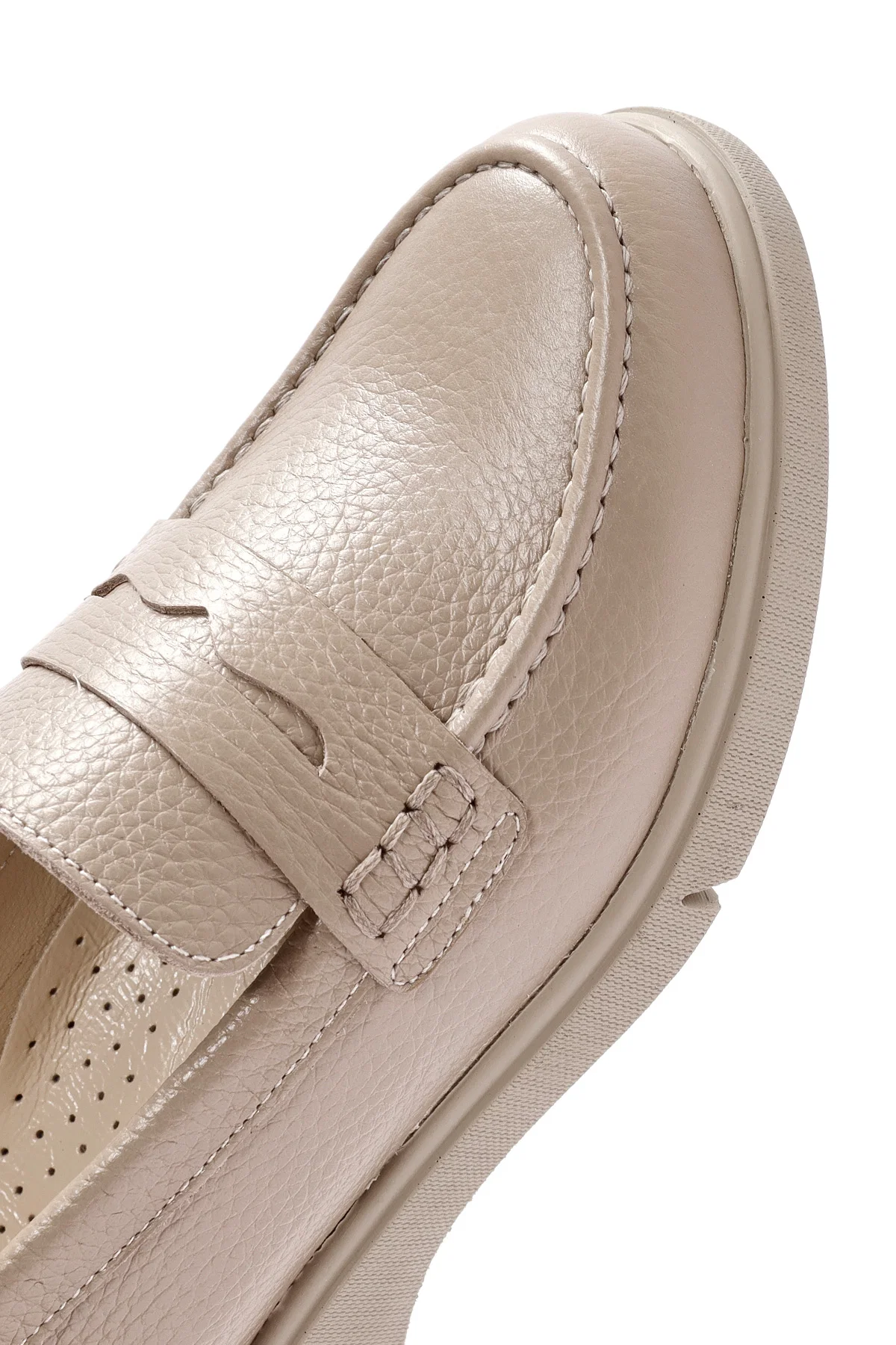 Kadın Vizon Deri Comfort Loafer - Image 9