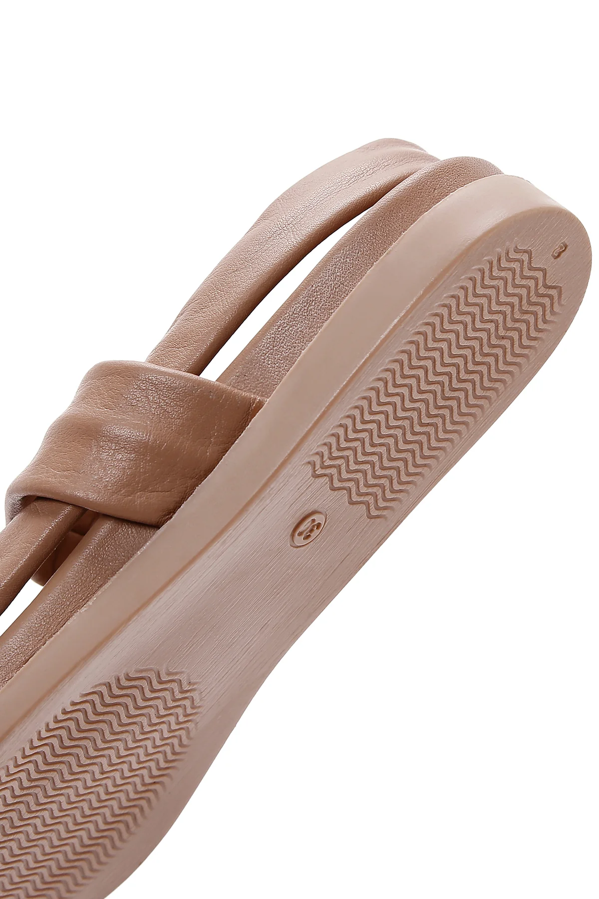 Kadın Vizon Deri Comfort Sandalet - Image 7