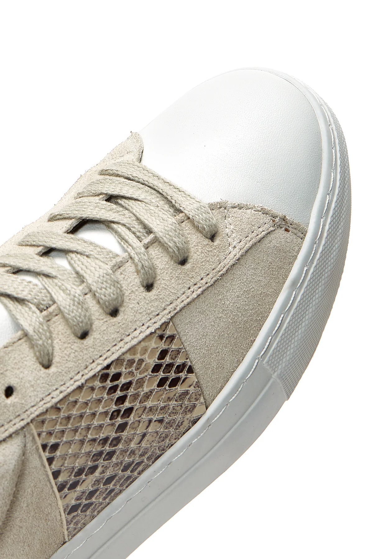 Kadın Vizon Deri Desenli Sneaker - Image 8