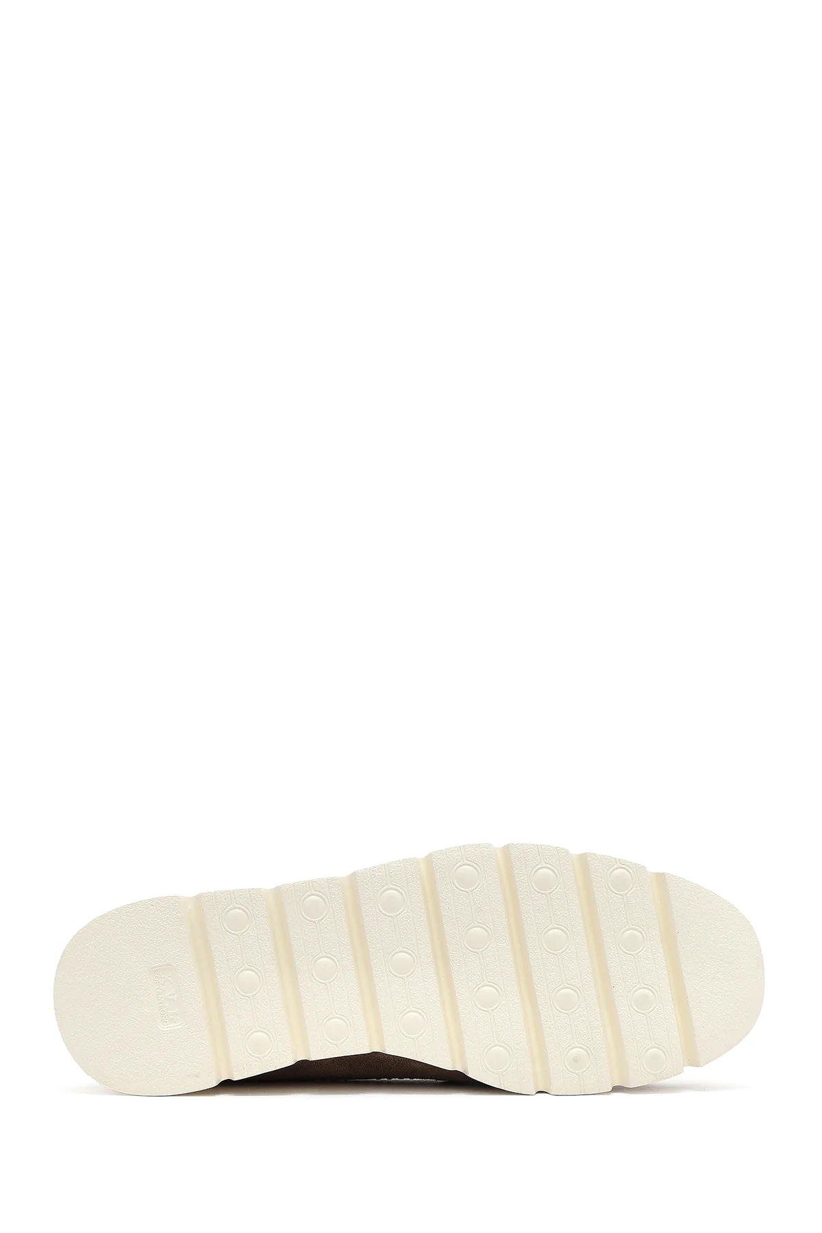 Kadın Vizon Dolgu Topuklu Süet Deri Konfor Loafer - Image 5