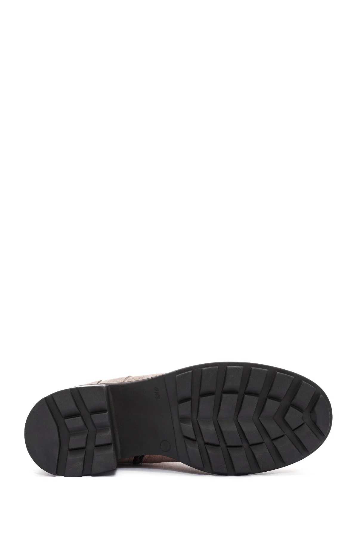 Kadın Vizon Fermuarlı Kalın Topuklu Süet Deri Bot - Image 5