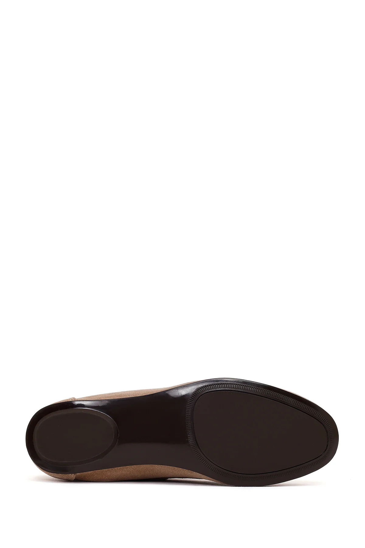 Kadın Vizon Püsküllü Süet Deri Loafer - Image 5