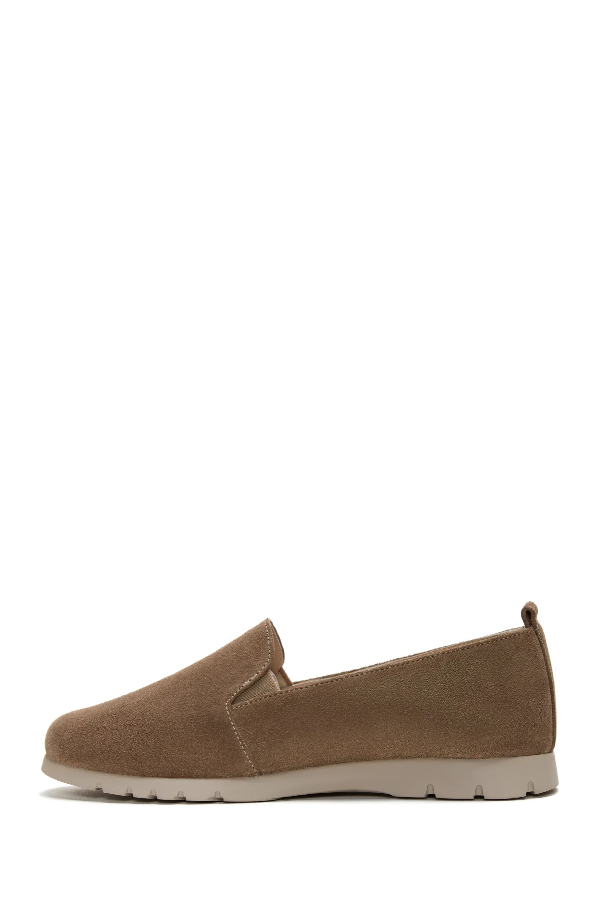 Kadın Vizon Süet Deri Comfort Loafer - Image 2