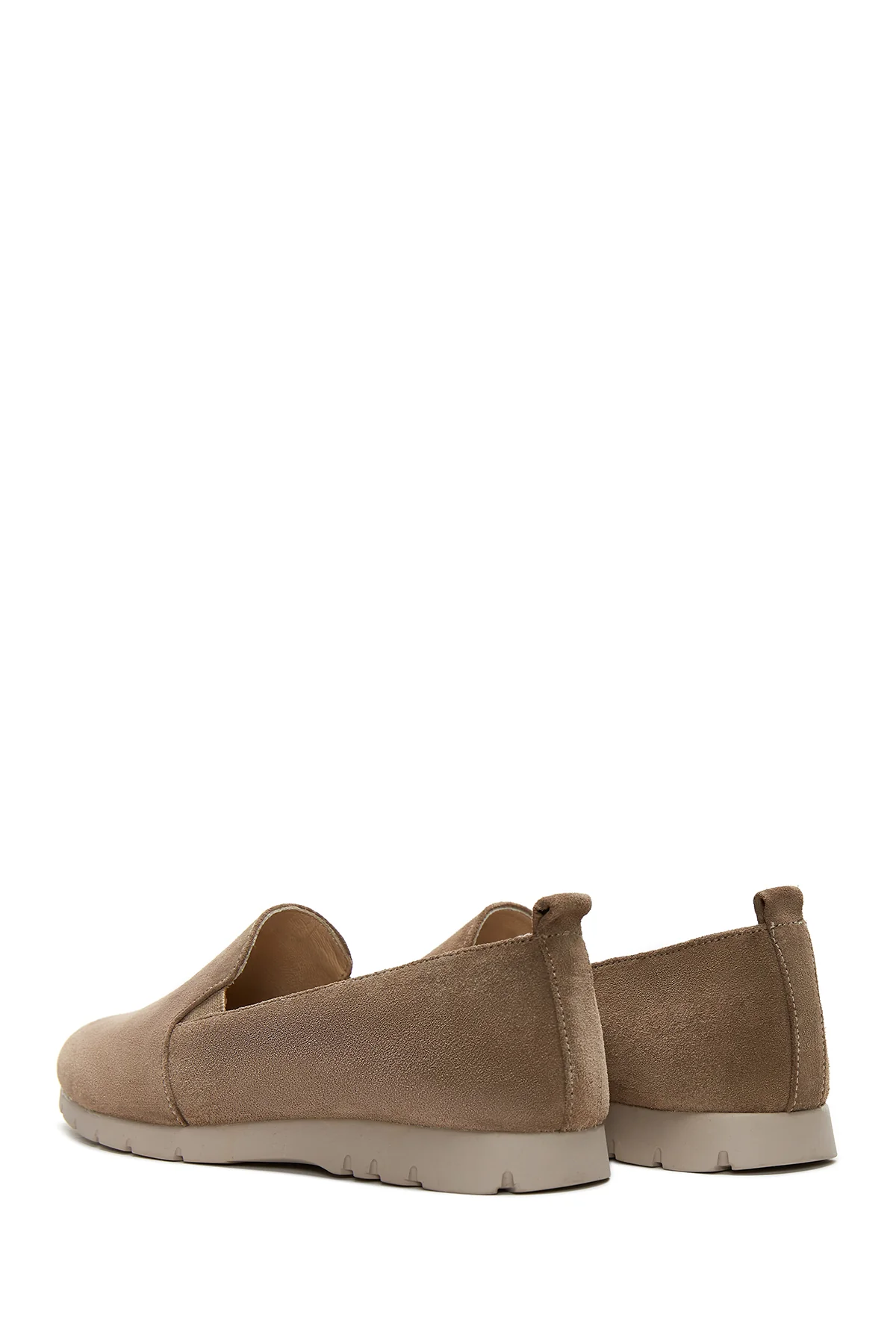 Kadın Vizon Süet Deri Comfort Loafer - Image 5