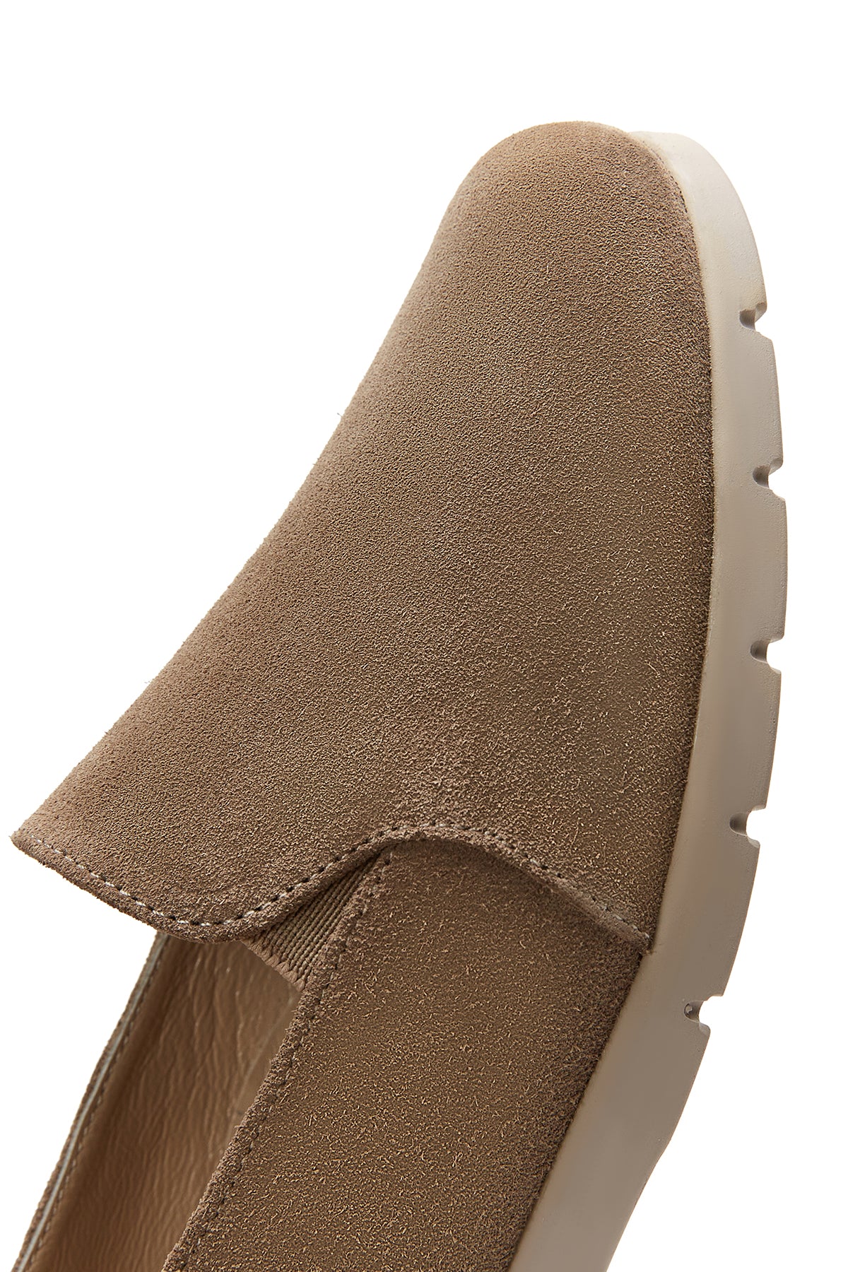 Kadın Vizon Süet Deri Comfort Loafer - Image 7