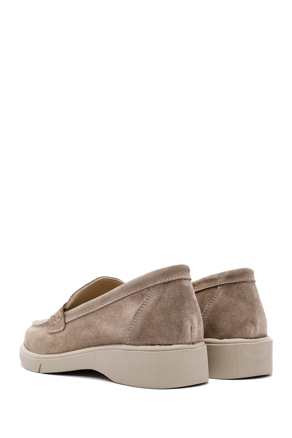 Kadın Vizon Süet Deri Comfort Loafer - Image 5