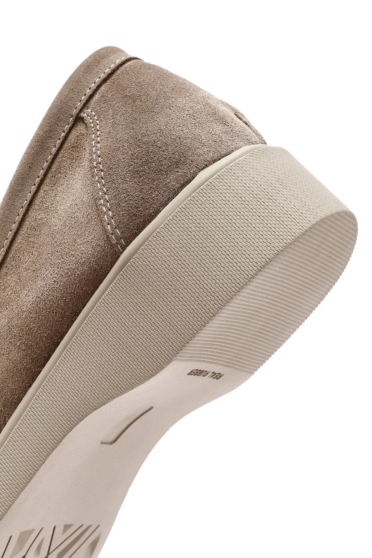 Kadın Vizon Süet Deri Comfort Loafer - Image 8