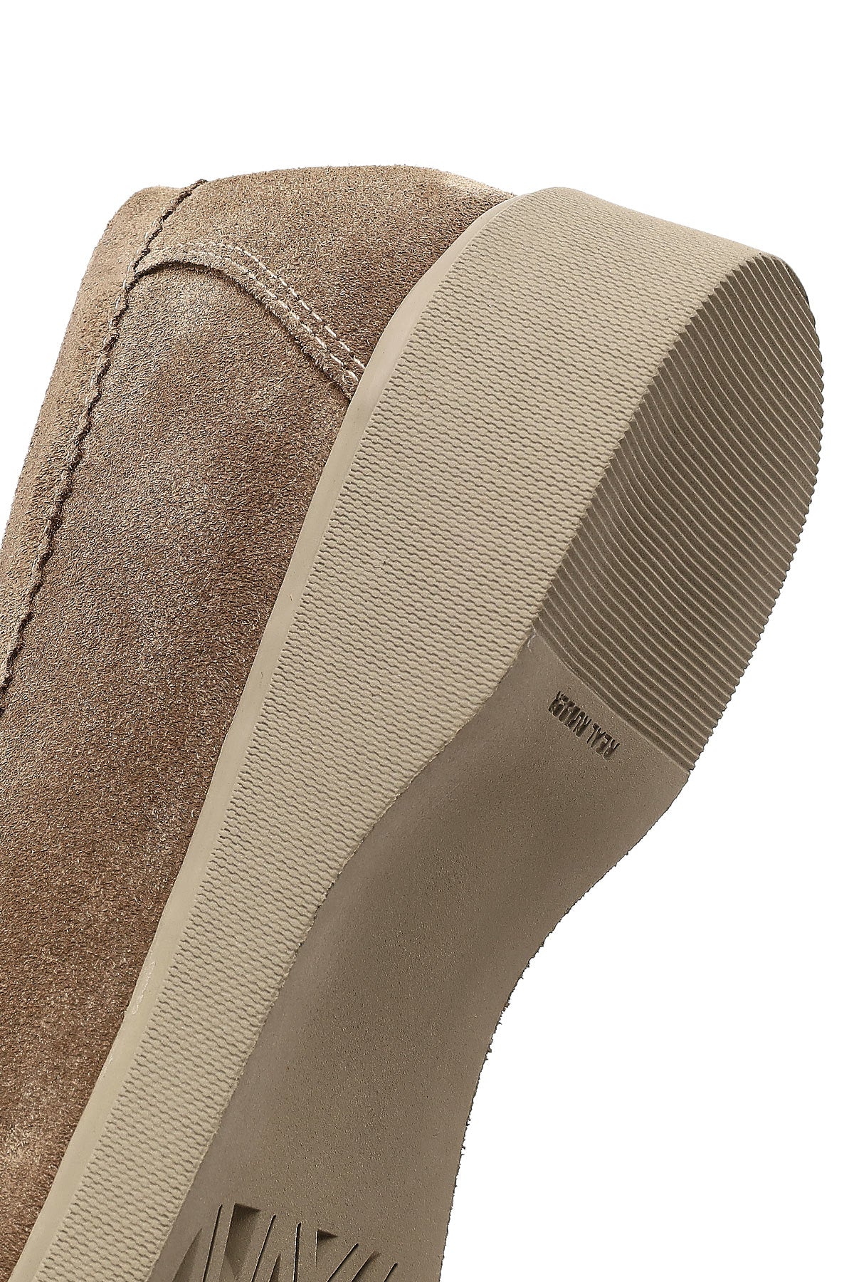 Kadın Vizon Süet Deri Comfort Loafer - Image 9