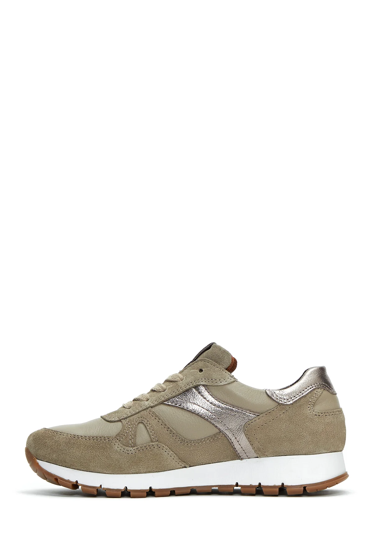 Kadın Vizon Süet Deri Detaylı Sneaker - Image 2