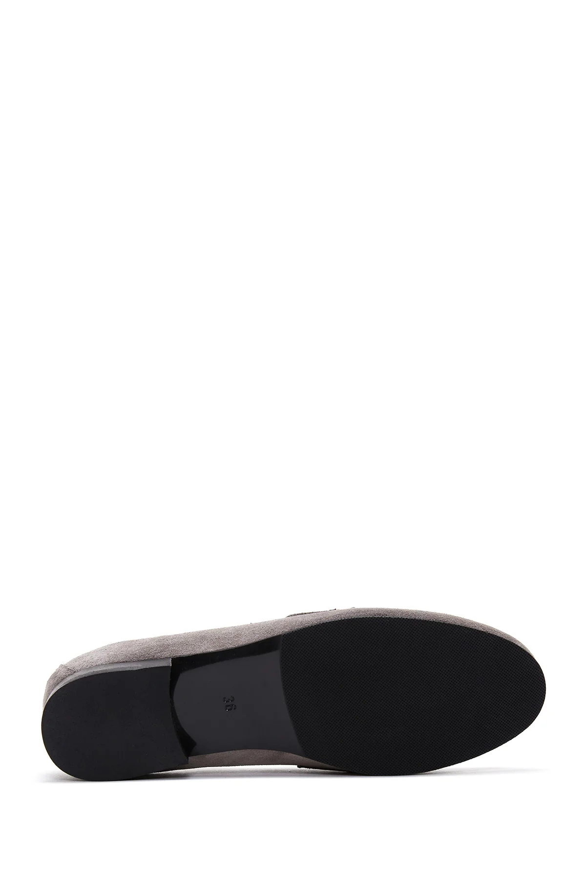 Kadın Vizon Süet Deri Loafer - Image 4