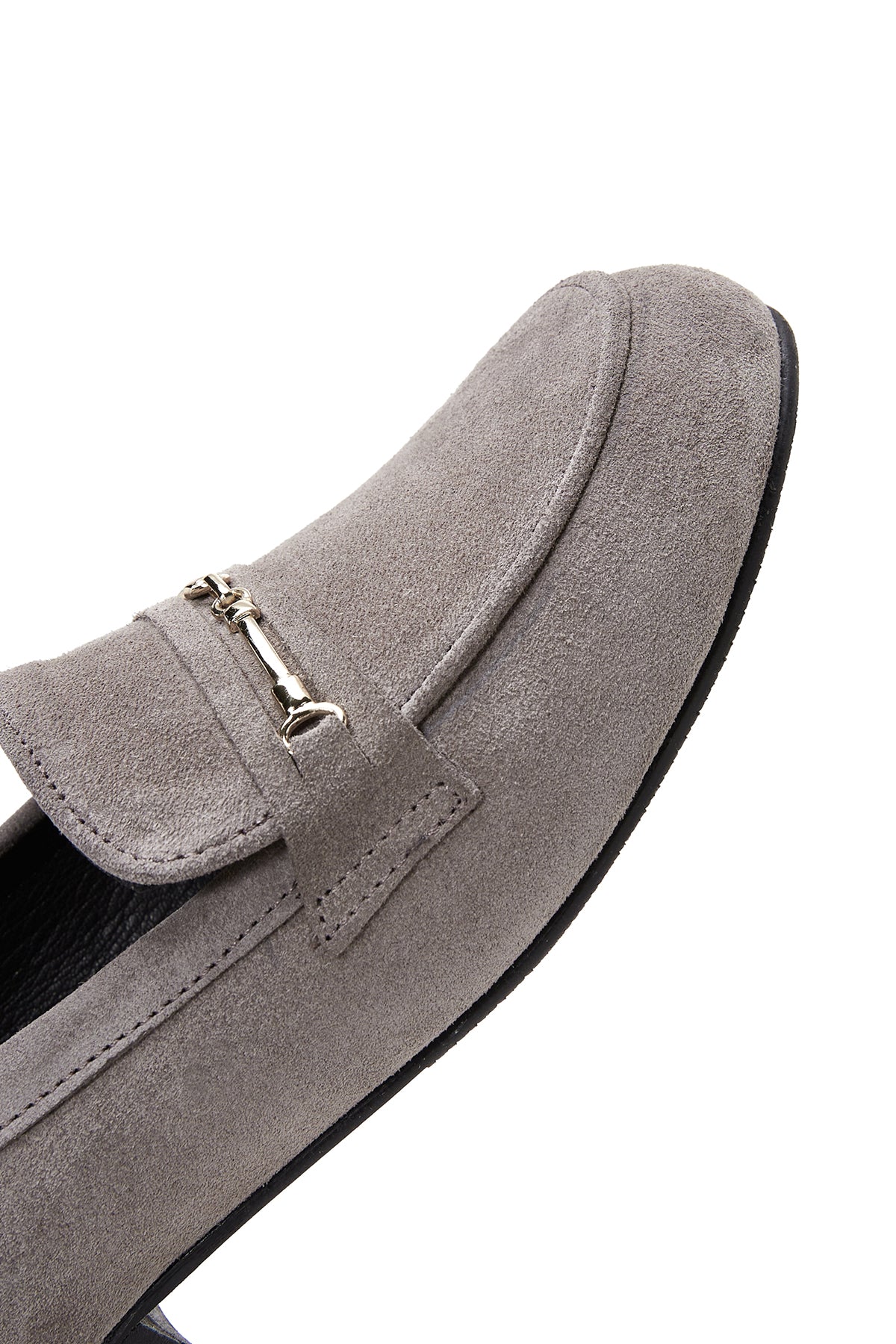 Kadın Vizon Süet Deri Loafer - Image 8