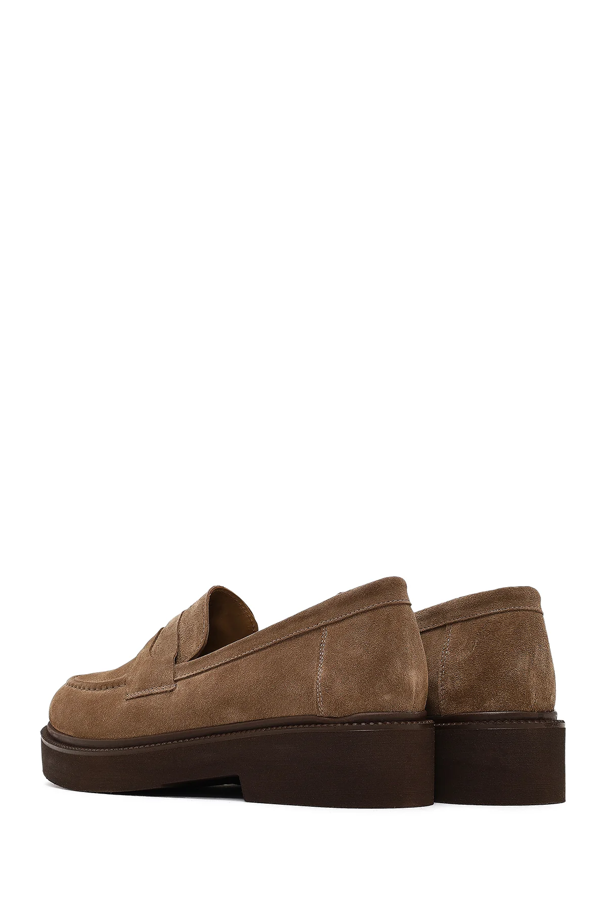 Kadın Vizon Süet Deri Loafer - Image 5