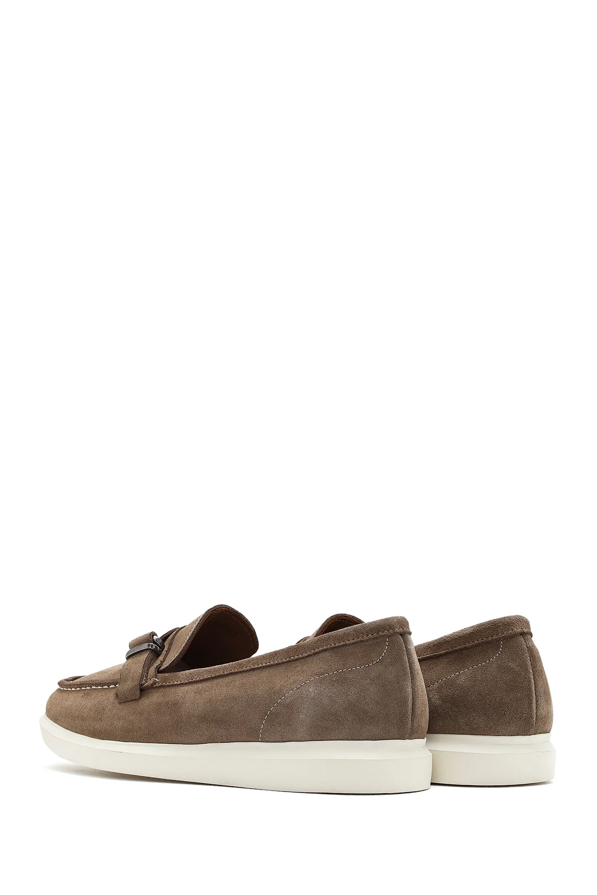 Kadın Vizon Süet Deri Loafer - Image 5