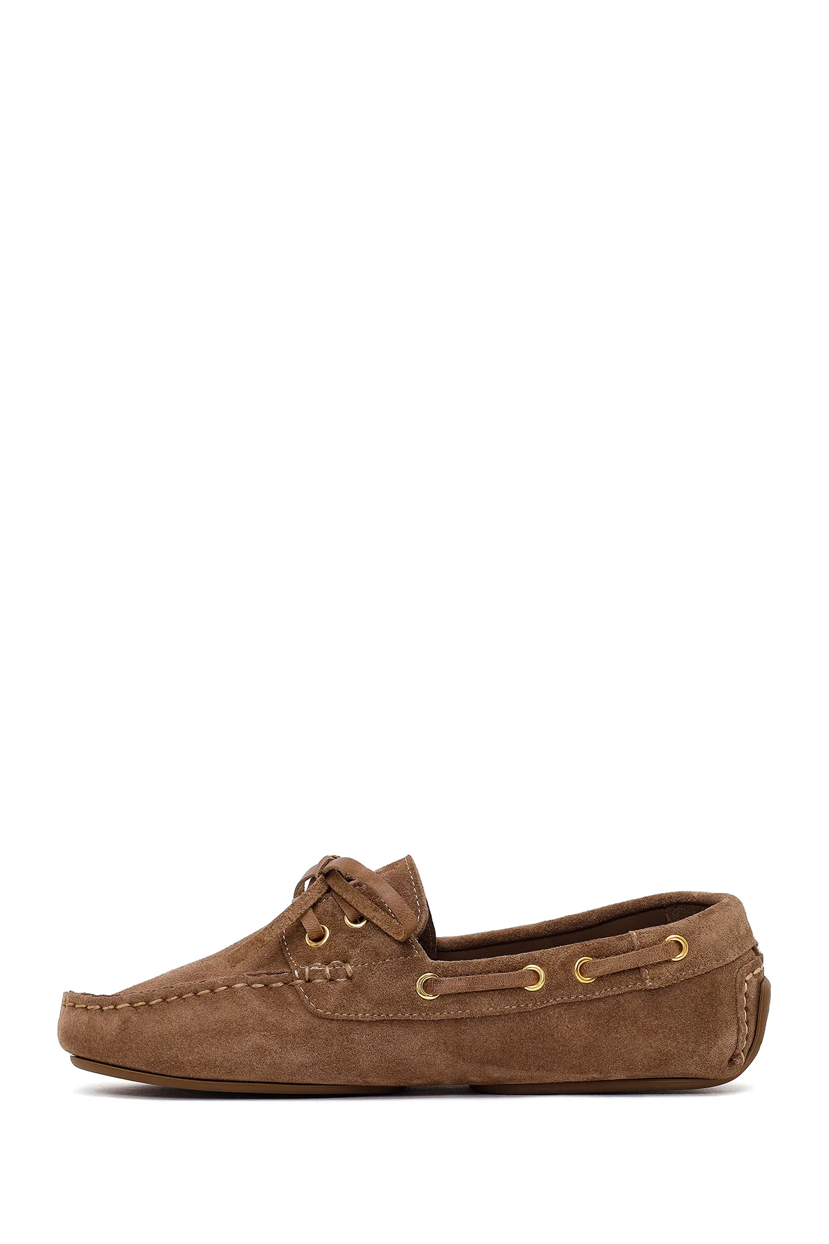 Kadın Vizon Süet Deri Loafer - Image 3