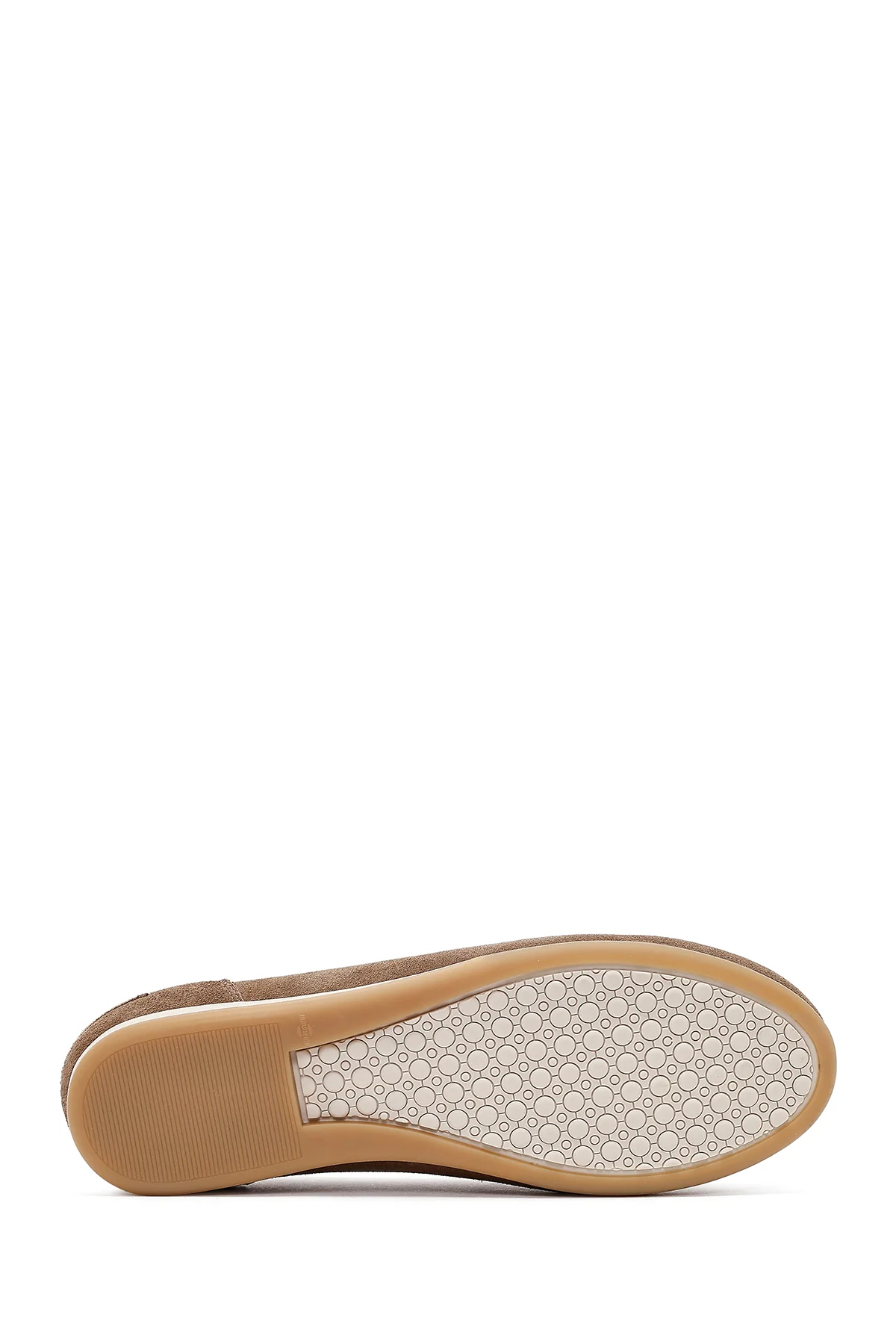 Kadın Vizon Süet Deri Loafer - Image 5
