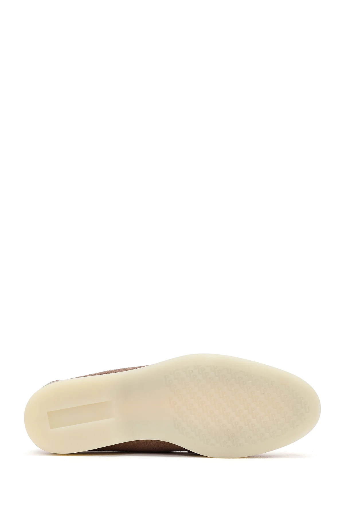Kadın Vizon Süet Deri Maskülen Loafer - Image 5