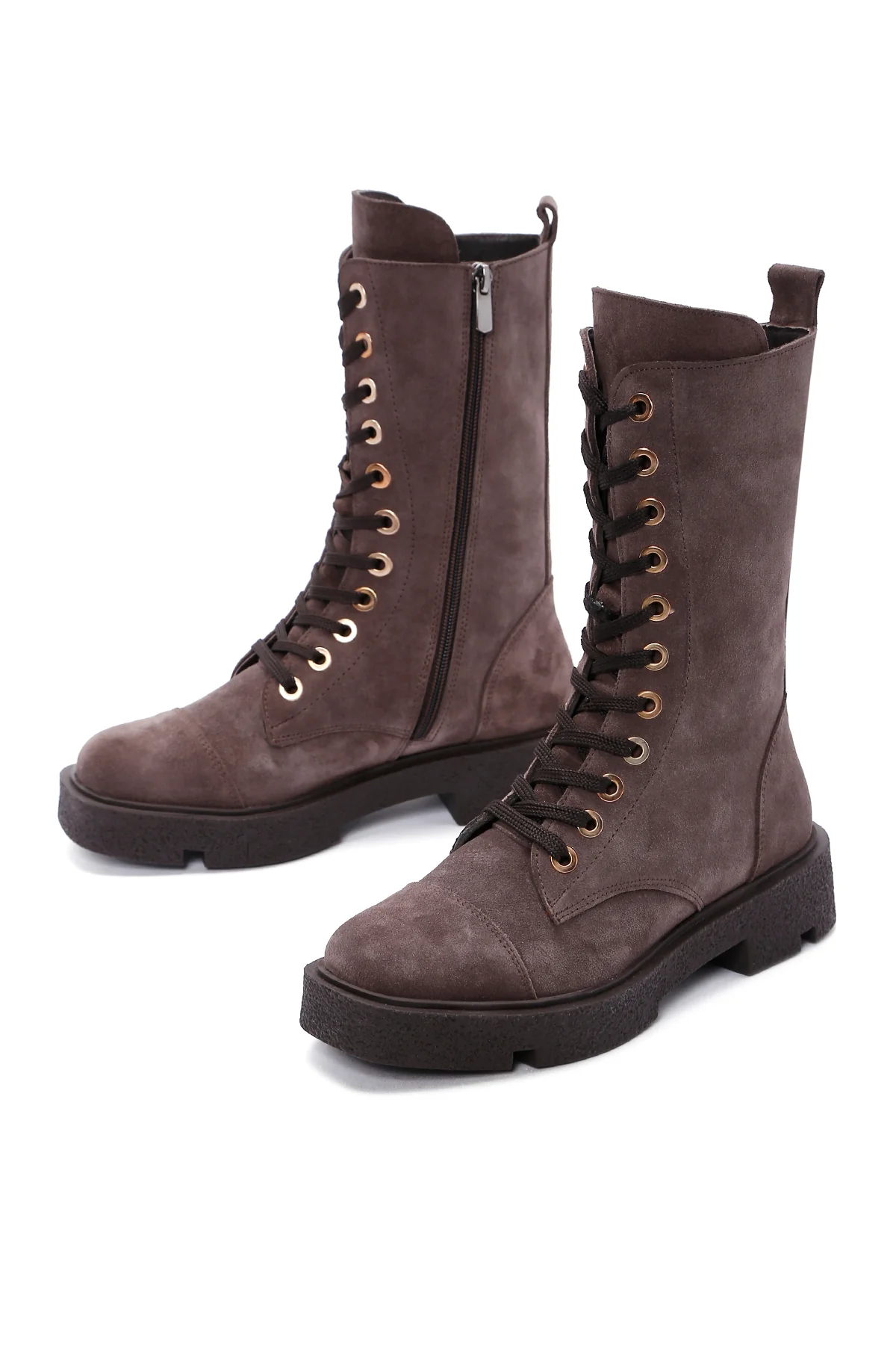 Kadın Vizon Süet Deri Postal Bot - Image 6