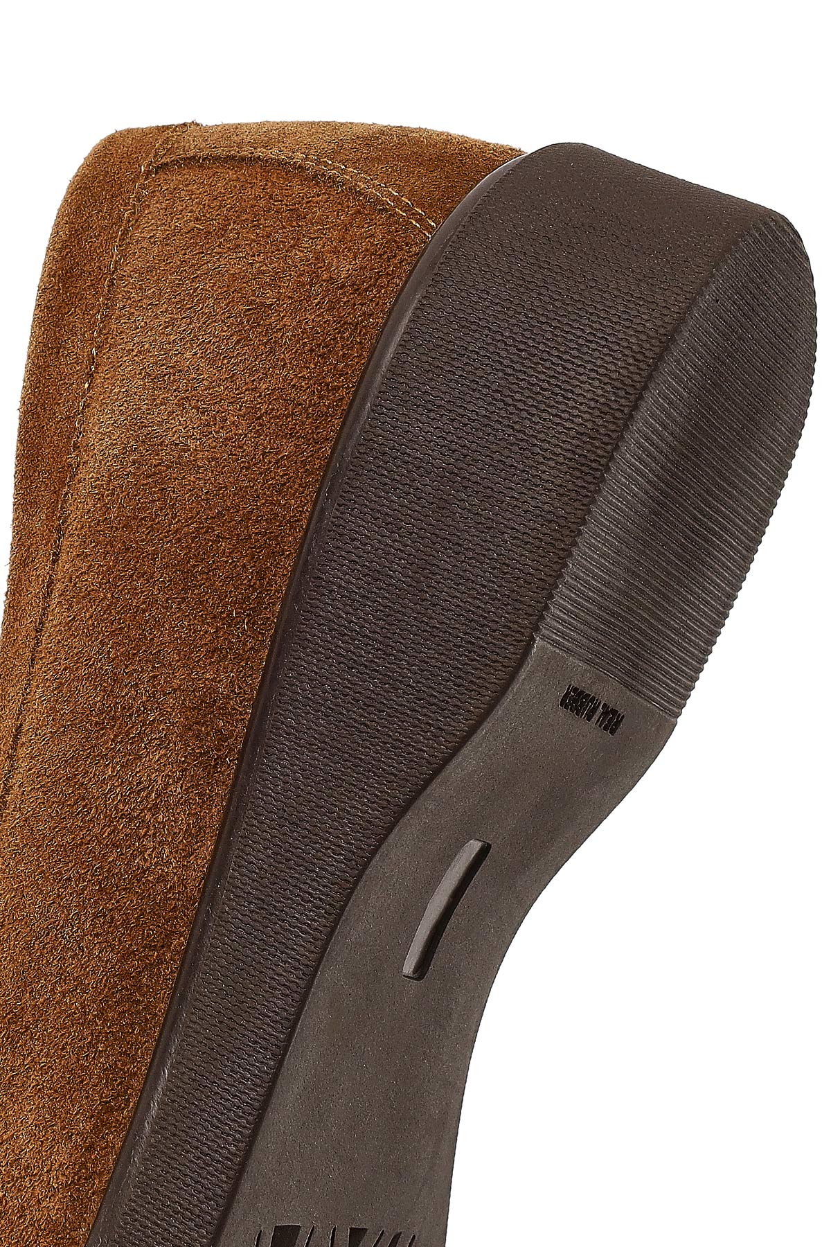 Kadın Vizon Tokalı Süet Deri Comfort Loafer - Image 9