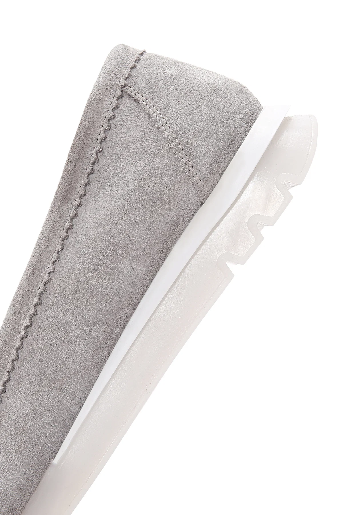 Kadın Vizon Tokalı Süet Deri Comfort Loafer - Image 8