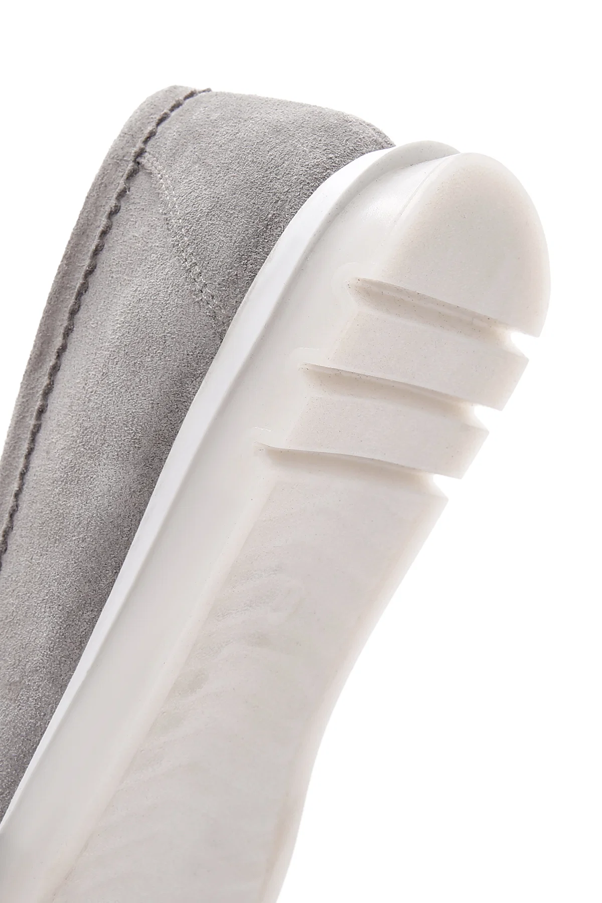 Kadın Vizon Tokalı Süet Deri Comfort Loafer - Image 9
