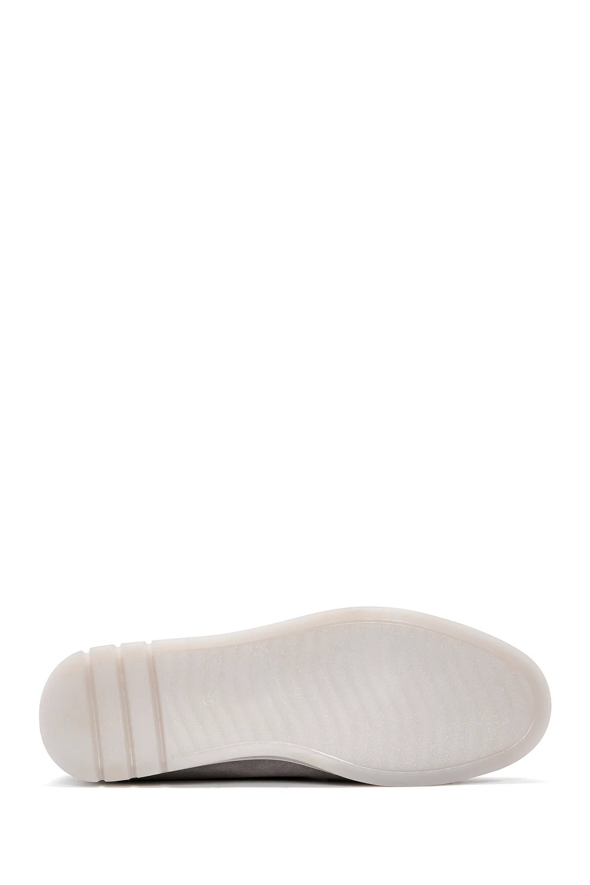 Kadın Vizon Tokalı Süet Deri Comfort Loafer - Image 5