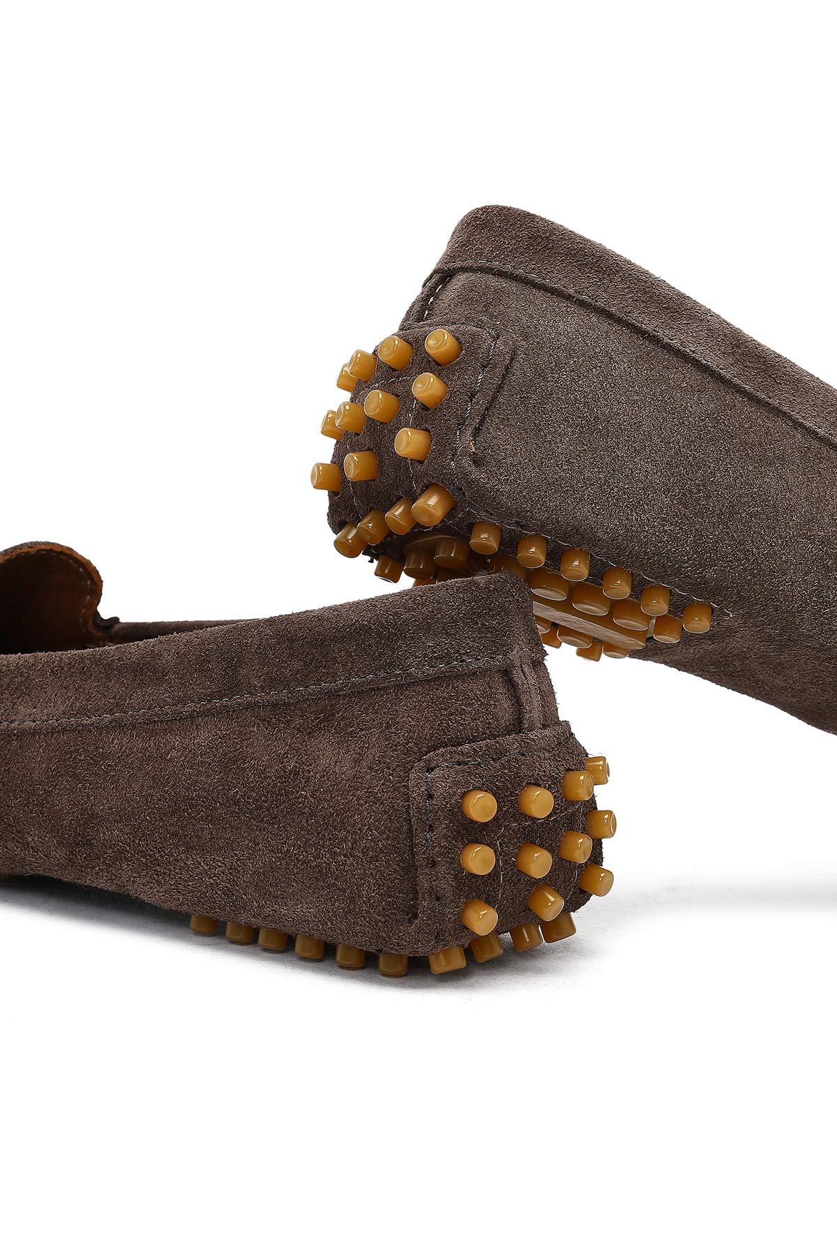 Kadın Vizon Tokalı Süet Deri Loafer - Image 11